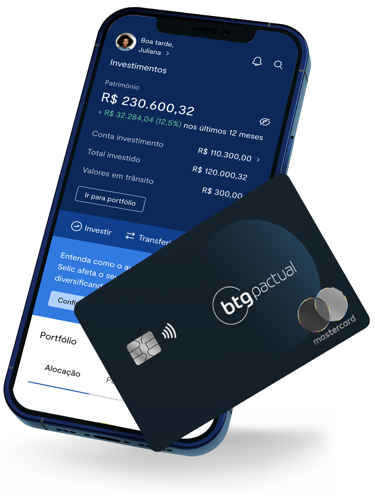 App de investimentos BTG Pactual
